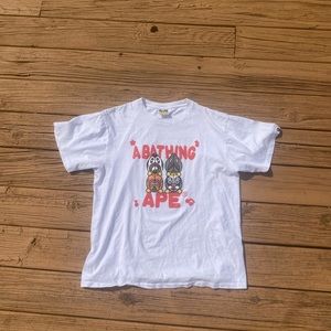 White “Bape” Tee